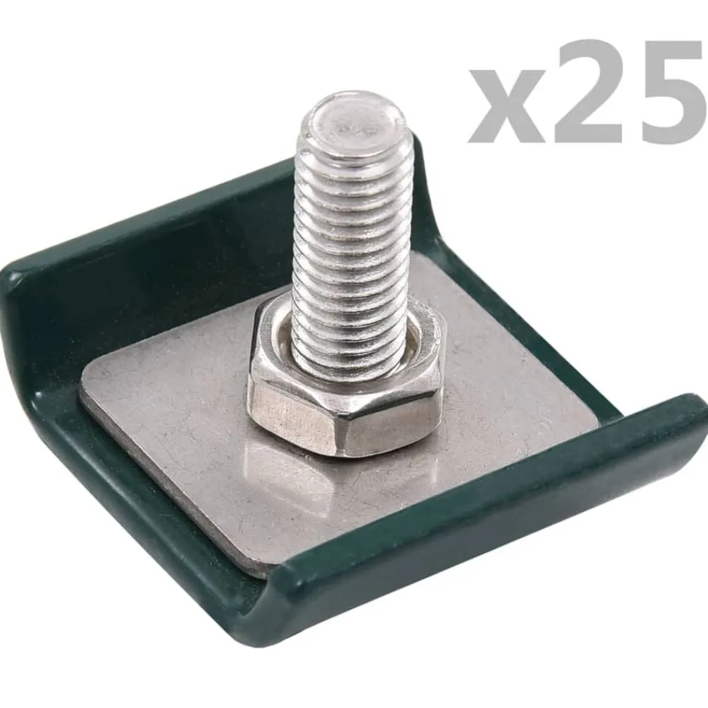 vidaXL Conector de enrejado 25 sets Verde Best