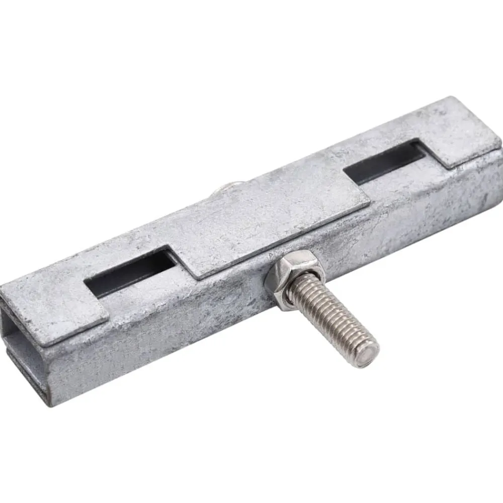 vidaXL Conector de enrejados en U para jardín 10 sets Plateado Outlet