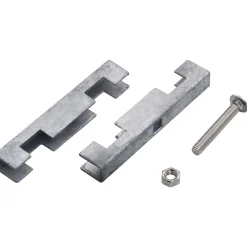 vidaXL Conector de enrejados en U para jardín 10 sets Plateado Outlet