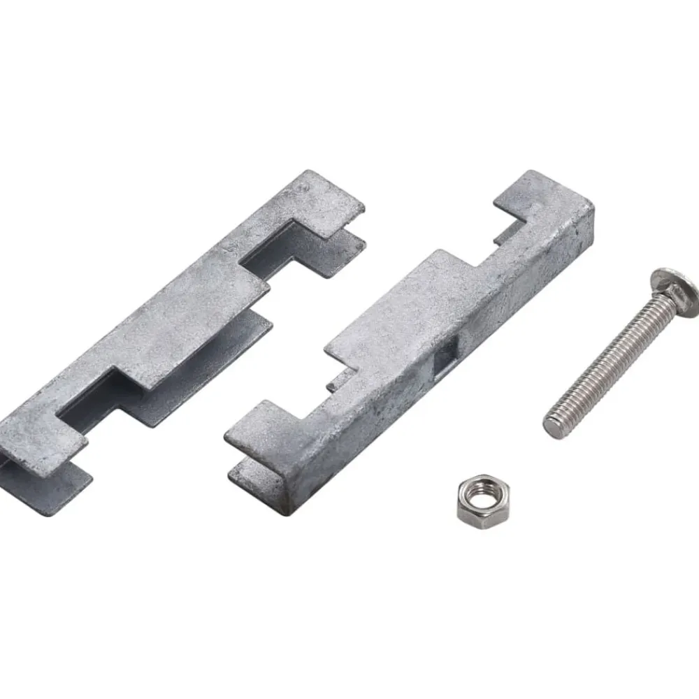 vidaXL Conector de enrejados en U para jardín 10 sets Plateado Outlet