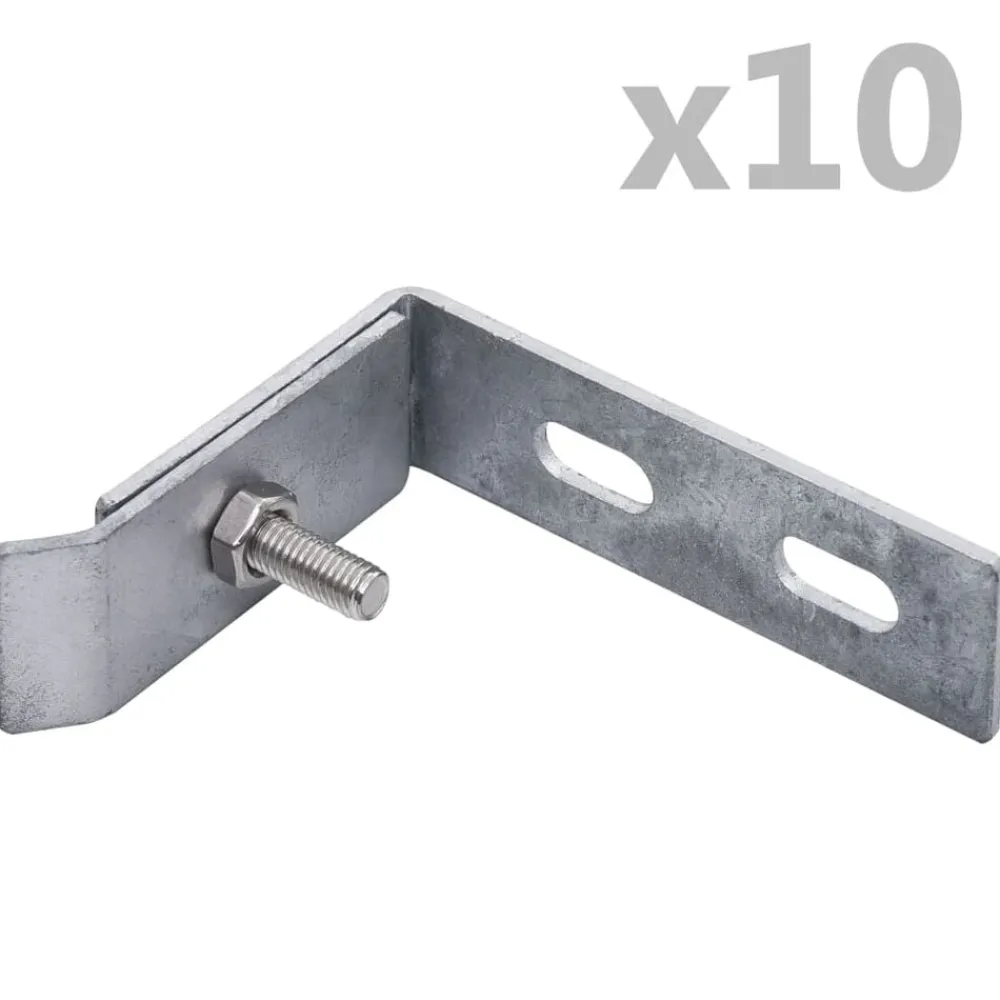 vidaXL Vallas De Jardín-Conector de esquina para pared 10 sets