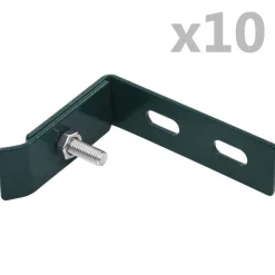 vidaXL Conector de esquina para pared 10 sets Verde Discount