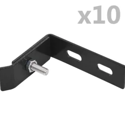 vidaXL Conector de esquina para pared 10 sets gris Antracita Sale
