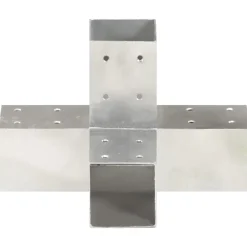 vidaXL Conector de postes en forma de X metal galvanizado 71x71 mm Discount