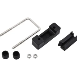 vidaXL Conector en U con plástico para postes de valla 25 sets 60x40mm Negro y plateado Sale