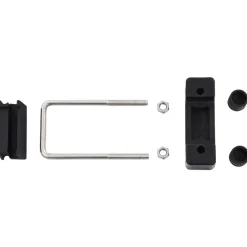 vidaXL Conector en U con plástico para postes de valla 25 sets 60x40mm Negro y plateado Sale