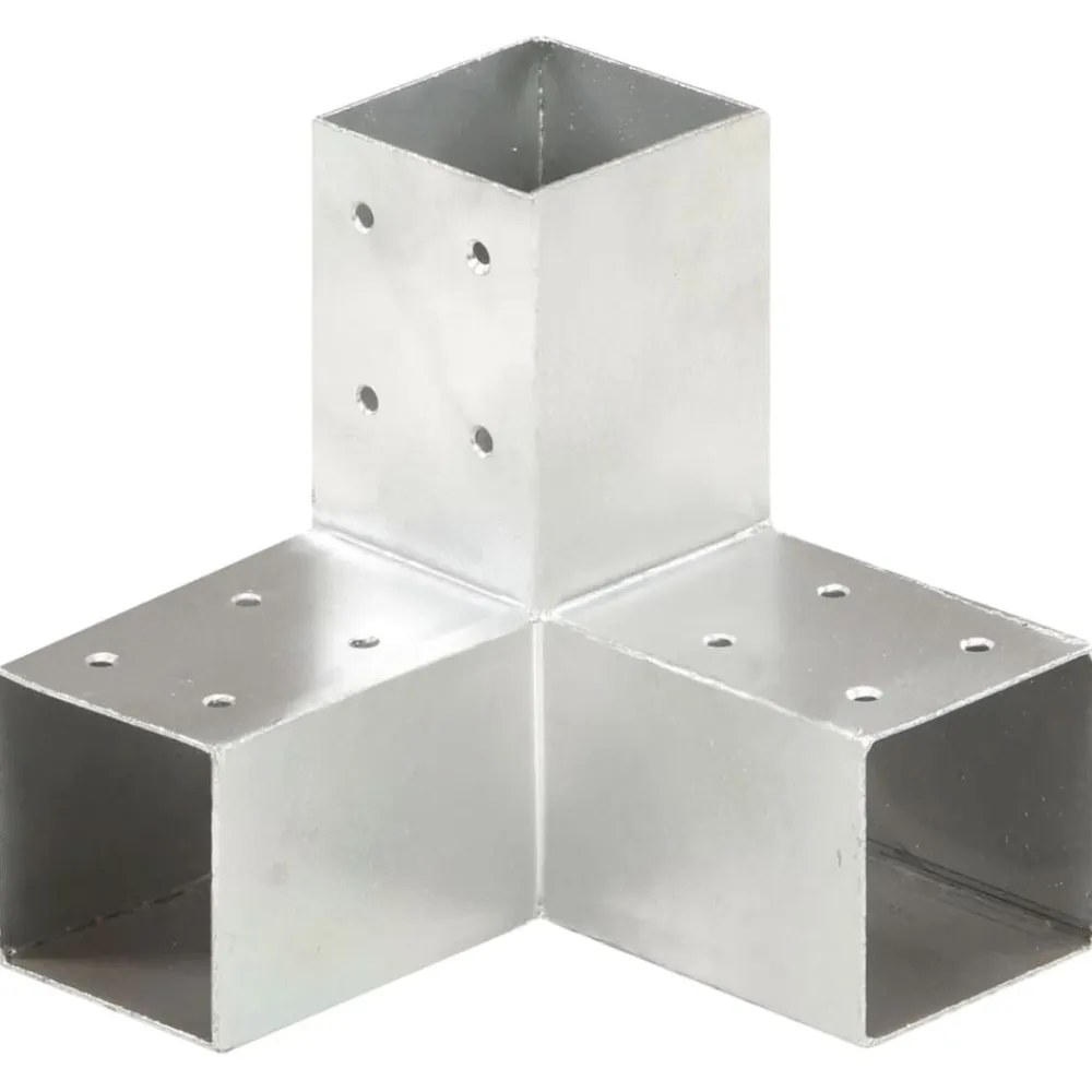vidaXL Conectores de postes en forma de Y metal galvanizado 71x71 mm Clearance