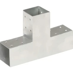 vidaXL Conectores de postes en forma de T metal galvanizados 71x71 mm Best