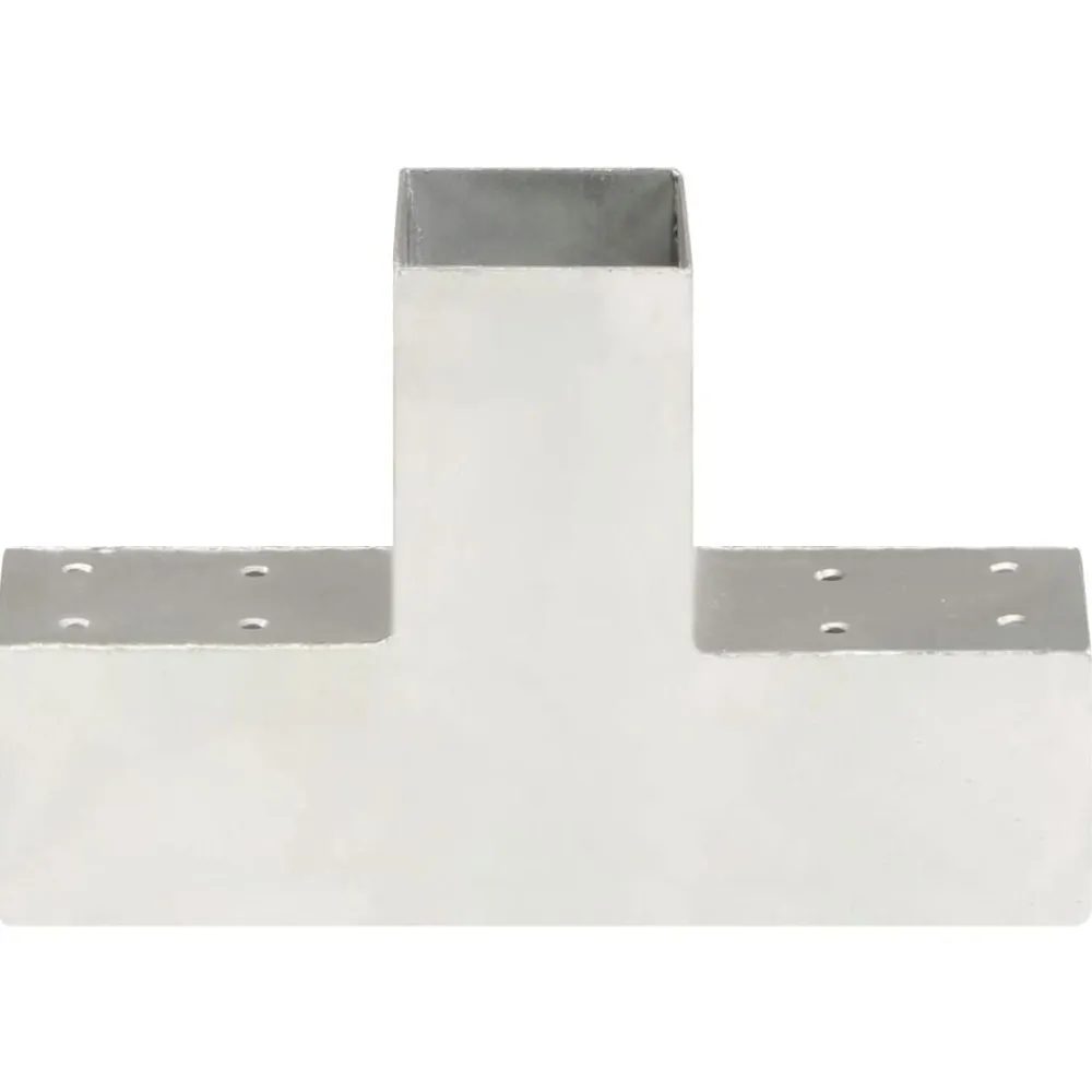 vidaXL Conectores de postes en forma de T metal galvanizados 71x71 mm Best