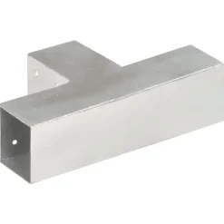 vidaXL Conectores de postes en forma de T metal galvanizados 71x71 mm Best