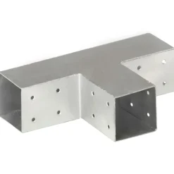 vidaXL Conectores de postes en forma de T metal galvanizados 71x71 mm Best