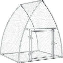 vidaXL Conejera acero galvanizado plateado 105x100x120 cm New