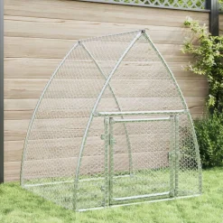 vidaXL Conejera acero galvanizado plateado 105x100x120 cm New