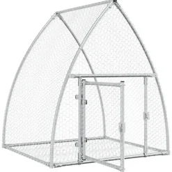 vidaXL Conejera acero galvanizado plateado 105x100x120 cm New