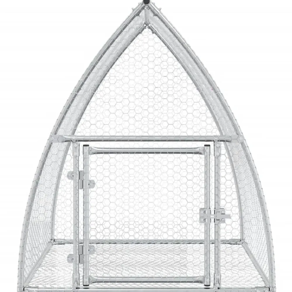 vidaXL Conejera acero galvanizado plateado 105x100x120 cm New
