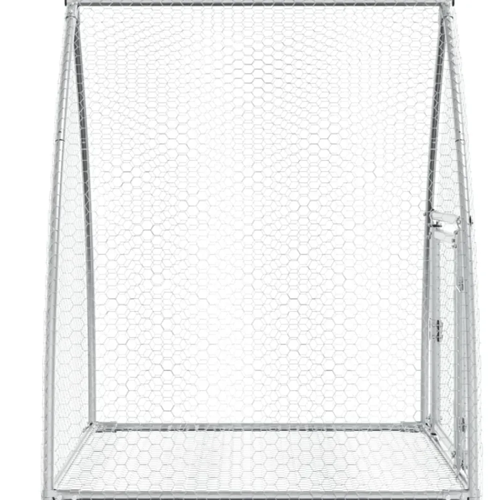 vidaXL Conejera acero galvanizado plateado 105x100x120 cm New