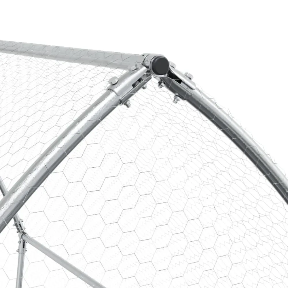 vidaXL Conejera acero galvanizado plateado 105x100x120 cm New