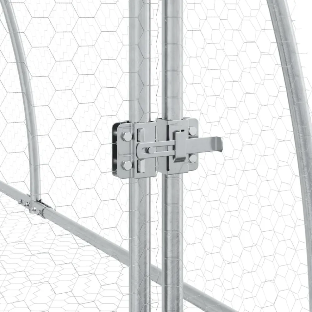 vidaXL Conejera acero galvanizado plateado 105x100x120 cm New