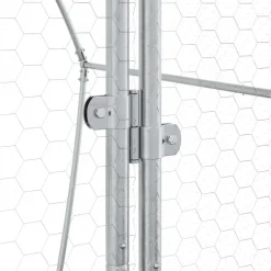 vidaXL Conejera acero galvanizado plateado 105x100x120 cm New