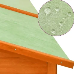 vidaXL Productos Para Mascotas-Conejera de exterior con corredor madera maciza abeto marrón
