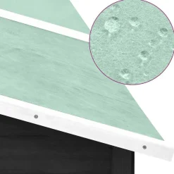 vidaXL Conejera de exterior con corredor madera de abeto Gris y blanco Sale