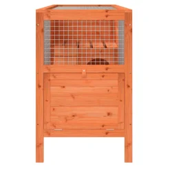 vidaXL Conejera de madera maciza de pino marrón 103x44x69,5 cm Marr&oacute;n