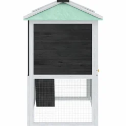 vidaXL Productos Para Mascotas-Conejera jaula de animales con doble piso de madera