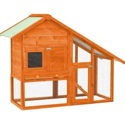 vidaXL Productos Para Mascotas-Conejera madera maciza de abeto 140x63x120 cm