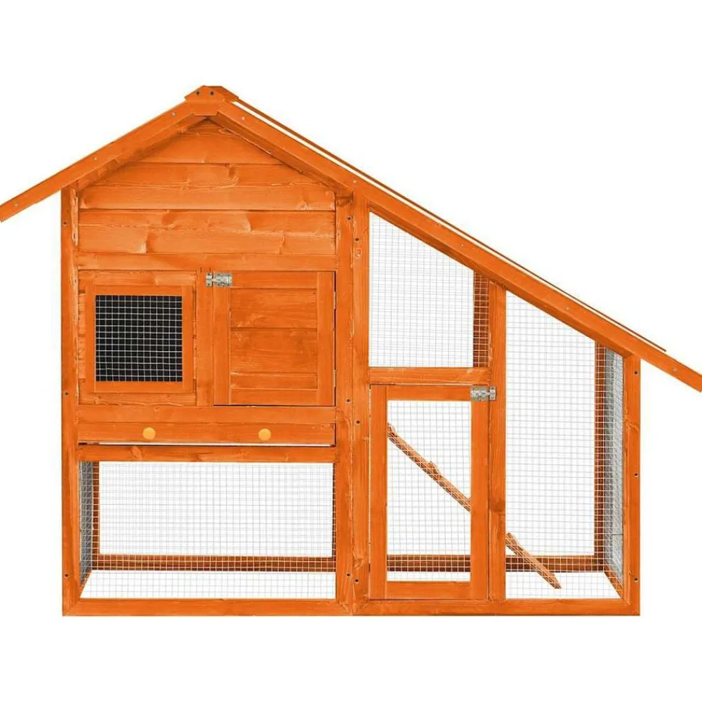 vidaXL Productos Para Mascotas-Conejera madera maciza de abeto 140x63x120 cm