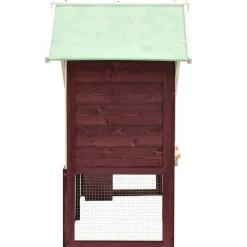vidaXL Conejera madera maciza de abeto blanco y moca 140x63x120 cm mocha y blanco Discount