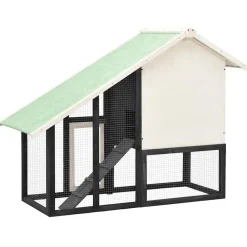 vidaXL Productos Para Mascotas-Conejera madera maciza de abeto 140x63x120 cm