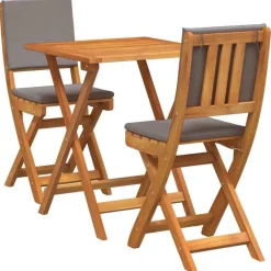 vidaXL Conjunto bistro 3 pcs Aceite Natural Madera de Acacia Sólida Clearance