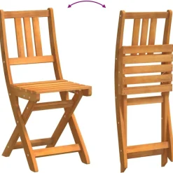 vidaXL Conjunto bistro 3 pcs Aceite Natural Madera de Acacia Sólida Clearance
