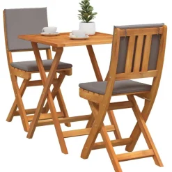 vidaXL Conjunto bistro 3 pcs Aceite Natural Madera de Acacia Sólida Clearance