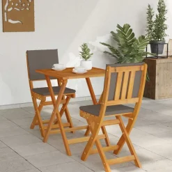 vidaXL Conjunto bistro 3 pcs Aceite Natural Madera de Acacia Sólida Clearance