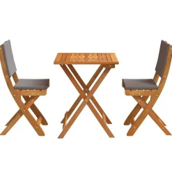 vidaXL Conjunto bistro 3 pcs Aceite Natural Madera de Acacia Sólida Clearance
