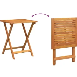 vidaXL Conjunto bistro 3 pcs Aceite Natural Madera de Acacia Sólida Clearance