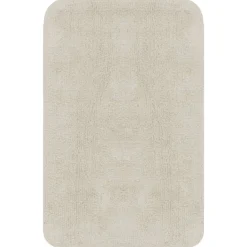 vidaXL Conjunto de alfombrillas de baño de tela 2 piezas Blanco New