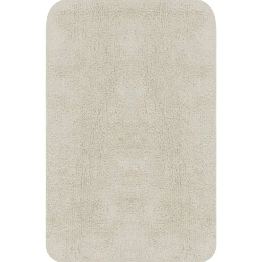vidaXL Conjunto de alfombrillas de baño de tela 2 piezas Blanco New