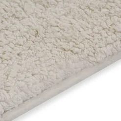 vidaXL Conjunto de alfombrillas de baño de tela 2 piezas Blanco New