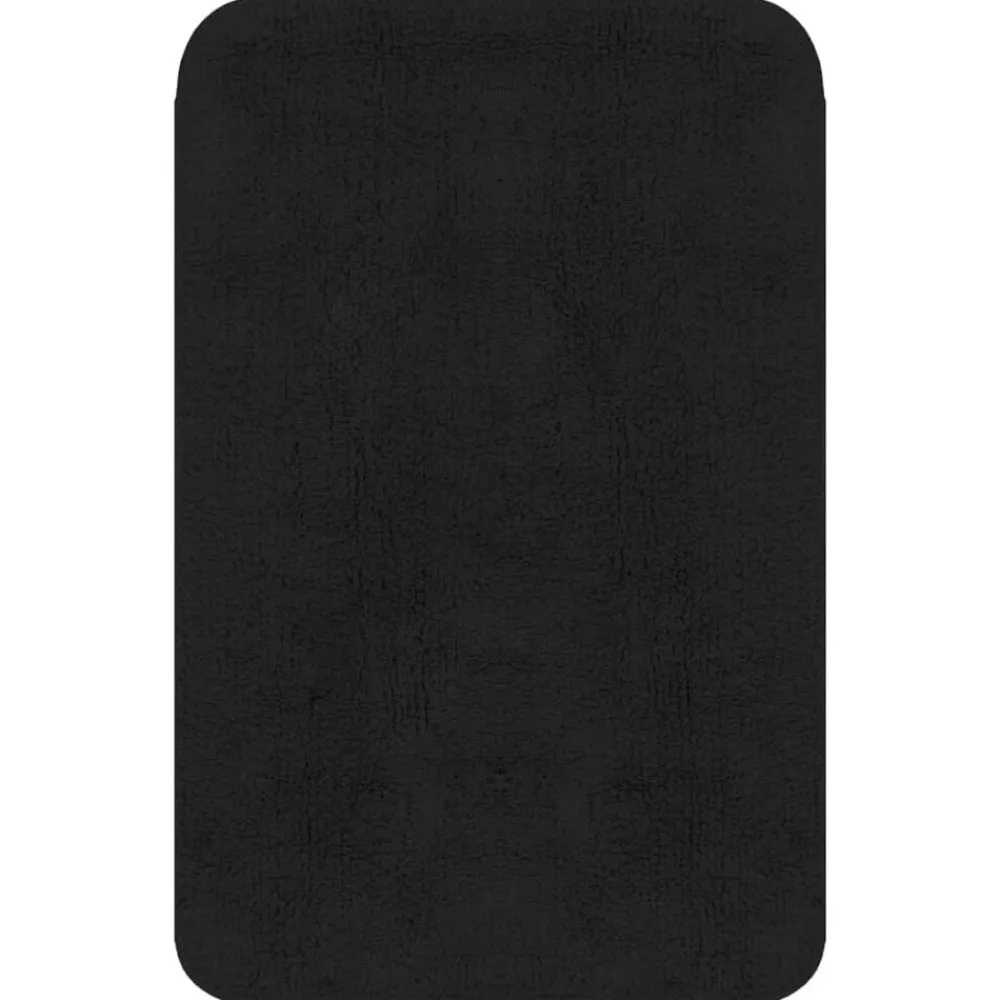vidaXL Conjunto de alfombrillas de baño de tela 2 piezas Antracita Hot