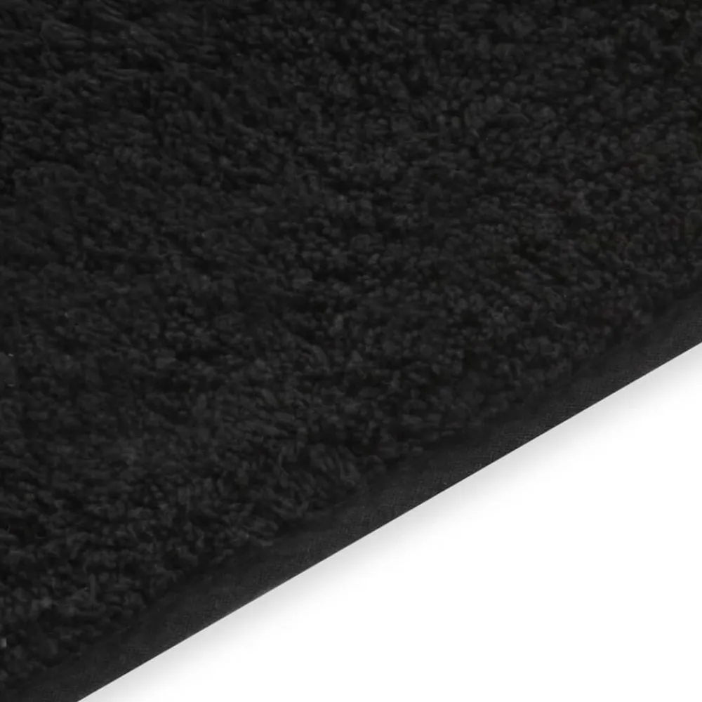 vidaXL Conjunto de alfombrillas de baño de tela 2 piezas Antracita Hot