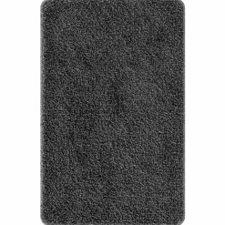 vidaXL Conjunto de alfombra de baño antideslizante 2 pcs Gris oscuro Outlet
