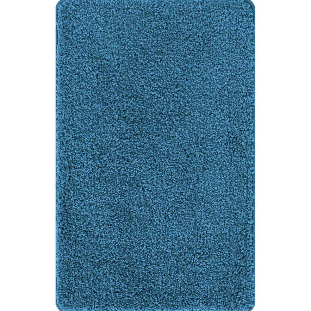 vidaXL Conjunto de alfombra de baño antideslizante 2 pcs PP Azul Discount