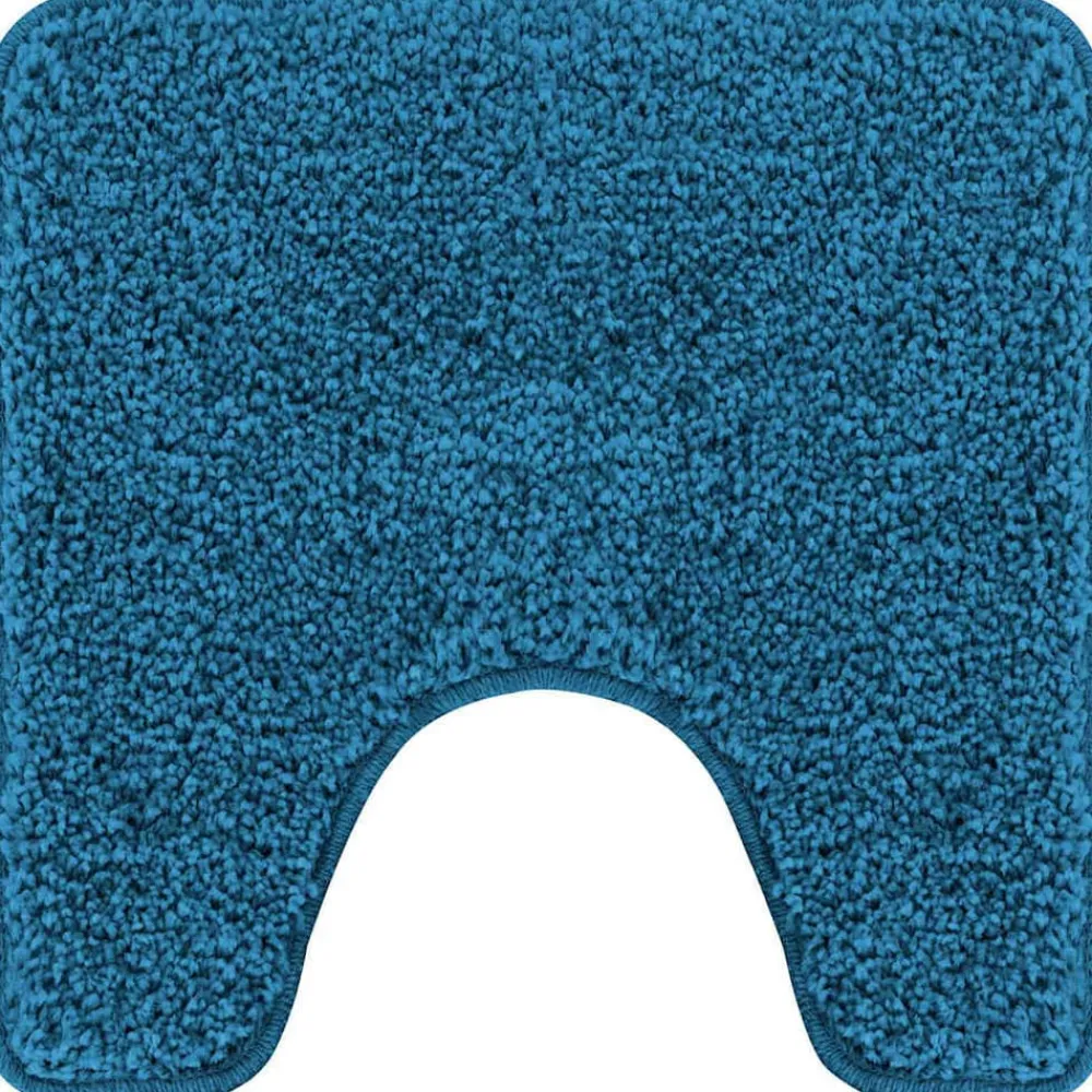 vidaXL Conjunto de alfombra de baño antideslizante 2 pcs PP Azul Discount
