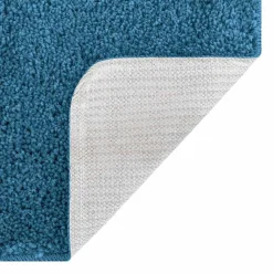 vidaXL Conjunto de alfombra de baño antideslizante 2 pcs PP Azul Discount