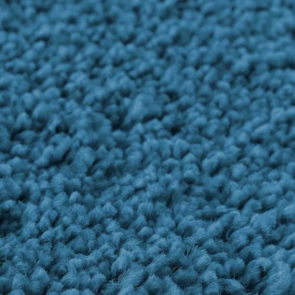 vidaXL Conjunto de alfombra de baño antideslizante 2 pcs PP Azul Discount