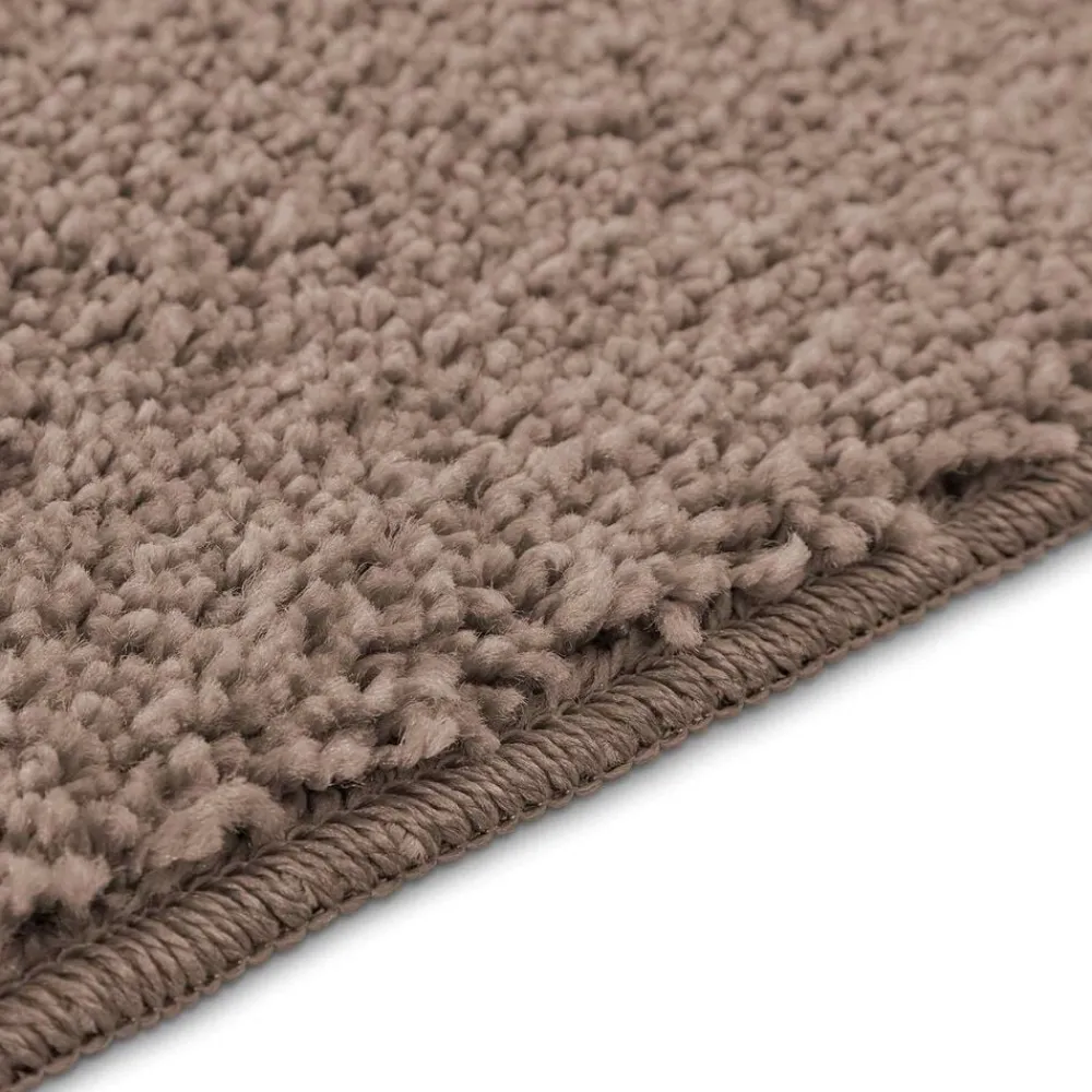 vidaXL Accesorios Para El Baño-Conjunto de alfombra de baño antideslizante 3 pcs Marrón PP