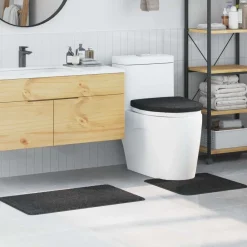 vidaXL Accesorios Para El Baño-Conjunto de alfombra de baño antideslizante 3 pcs