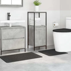 vidaXL Accesorios Para El Baño-Conjunto de alfombra de baño antideslizante 3 pcs